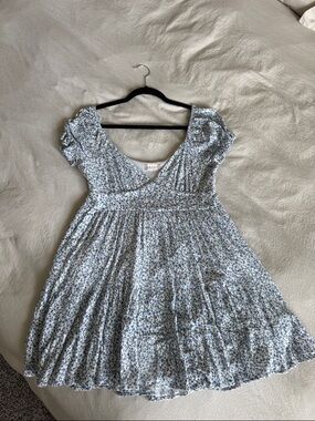 Altar'd State Light Blue Cottage Core Mini Dress